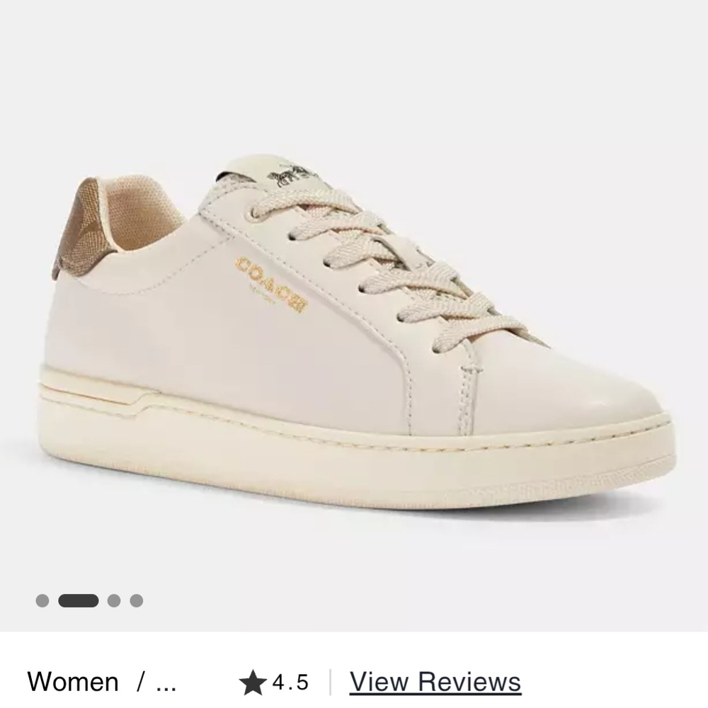 NWT Coach Clip Leather Low Top Sneakers